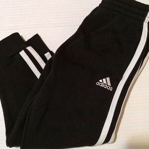 Boys Adidas Sweats pants size 4 black and white
